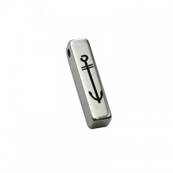 Brass Connector Bar with Anchor 30x7mm Ø2.9mm