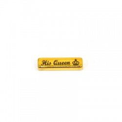Barra in Metallo Ottone "His Queen" 20x5mm (Ø2.5mm)
