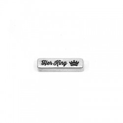 Barre en Laiton « Her King » 20 x 5 mm Ø 2.5 mm