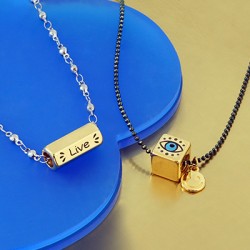 Μεταλλικό Σωληνάκι Εξάγωνο "Live your dreams" 8x19mm Ø5mm
