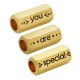 Tubo in Ottone Esagonale "You are special" 8x19mm (Ø5mm)