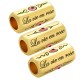 Enameled Brass Tube Hexagon "La vie en rose" 8x19mm Ø5mm