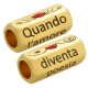 Tubo in Ottone "Quando Amore Poesia" Smaltato 8x19mm (Ø5mm)