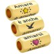 Tubo in Ottone "Amare È Anche Amarsi" Smaltato 8x19mm (Ø5mm)