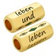 Μεταλλικό Σωληνάκι Εξάγωνο "leben" & Σμάλτο 8x19mm Ø5mm