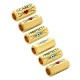 Tubo Esagonale in Ottone Smaltato"CARE" con Cuore 8x19 mm Ø5 mm