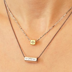 Tubo de Metal Latón Hexágono "You are special" 8x19mm (Ø5mm)