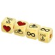 Enameled Brass Bead Cube Heart Eternity 8mm Ø3mm