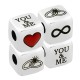 Enameled Brass Bead Cube Heart Eternity 8mm Ø3mm