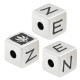 Μεταλλική Μπρούτζινη Xάντρα Κύβος "ZEN" Λωτός 8mm Ø3mm