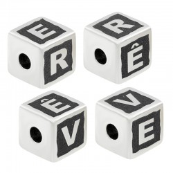 Cube en Perles de Laiton « REVE » 8 mm Ø3 mm