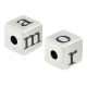 Cube en Perles de Laiton « amor » 8 mm Ø3 mm