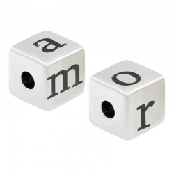 Cube en Perles de Laiton « amor » 8 mm Ø3 mm