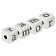 Cube en Perles de Laiton « amor » 8 mm Ø3 mm