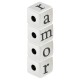 Cube en Perles de Laiton « amor » 8 mm Ø3 mm