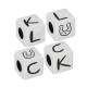 Cubo in Metallo Ottone "LUCK" Ferro di Cavallo 10mm (Ø5.2mm)