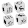 999° Silver Antique Plated/ Black
