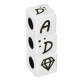 Brass Bead Cube "DAD" 10mm Ø5.2mm