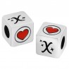 999° Silver Antique Plated/ Black/ Red
