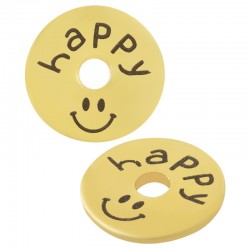 Distanziale Rotondo in Ottone "Happy" con Sorriso 15 mm/1,6 mm Ø3,7 mm