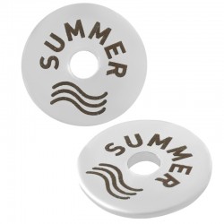 Distanziatore Rotondo in Ottone "Summer" con Onda 15 mm/1,6 mm Ø3,7 mm