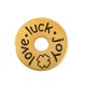 Μεταλλική Ροδέλα “luck joy love” 20mm/1.9mm Ø5.2mm