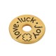 Distanziale Rotondo in Ottone "luck joy love" 20 mm/1,9 mm Ø5,2 mm