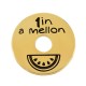 Brass Spacer Round with Watermelon 20mm/1.9mm Ø5.2mm