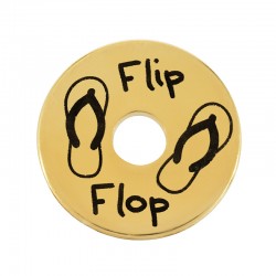 Distanziale Rotondo in Ottone "Flip Flop" 20 mm/1,9 mm Ø5,2 mm