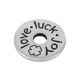 Entretoise Ronde en Laiton « luck joy love » 20 Mm/1.9 mm Ø5.2 mm