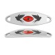 Enameled Stainless Steel 304 Tag Swallow with Evil Eye 9x30mm