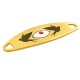 Targhetta Acciaio Inossidabile 304 Rondine Smaltata 9x30mm