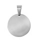 Stainless Steel 304 Charm Round with Virgin Mary 15mm/1.5mm