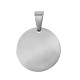 Colgante Redondo de Acero Inoxidable 304 «Think Pawsitive» 15 Mm/1,5 mm