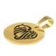 Stainless Steel 304 Charm Round “FAMILY” with Heart 15mm/1.5mm