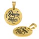 Breloque Ronde “Ocean Addict” 15mm/1.5mm en Acier Inoxydable 304