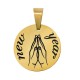 Breloque Ronde "new year" 15mm (Ø1.2mm) en Acier Inoxydable 304