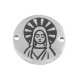 Intercalaire Rond avec Vierge Marie 15mm/1.5mm en Acier Inoxydable 304