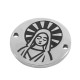 Stainless Steel 304 Connector Round with Virgin Mary 15mm/1.5mm