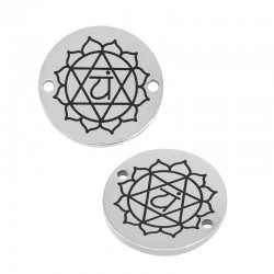 Intercalaire"Le Chakra du Cœur" 15mm en Acier Inoxydable 304