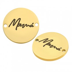 Connecteur rond en Acier Inoxydable 304 « Μαμά » 15 Mm/1.5 mm