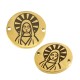 Intercalaire Rond avec Vierge Marie 15mm/1.5mm en Acier Inoxydable 304