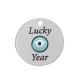 Breloque "Lucky Year" avec Émail 15mm/0.8mm en Acier Inoxydable 304