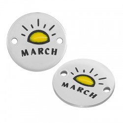 Enameled Stainless Steel 304 Connector Round "MARCH" 15mm