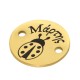 Stainless Steel 304 Connector Round “Μάρτης” with Ladybug 15mm