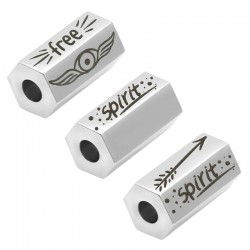 Tubo Esagonale in Acciaio Inossidabile "Free Spirit" 15x8 mm Ø3 mm