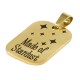 Targhetta in Acciaio Inossidabile 304 "Made of Stardust" 16,5x25 mm/1,5 mm