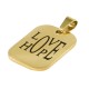 Ανοξείδωτο Ατσάλι 304 Ταυτότητα "HOPE LOVE" 16.5x25mm/1.5mm