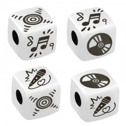 Cubetto in Acciaio Inossidabile con Motivi Musicali 10 mm Ø5 mm