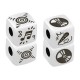 Stainless Steel Bead Cube with Music Designs 10mm Ø5mm